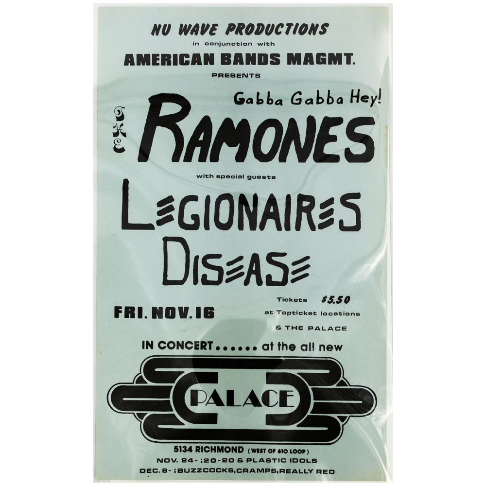 Ramones, The -- Live in Houston [Handbill]