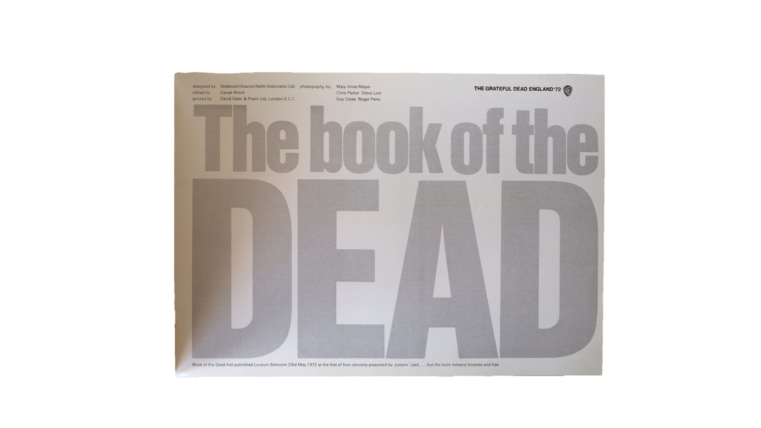 Grateful Dead, The -- Book of the Dead [Program]
