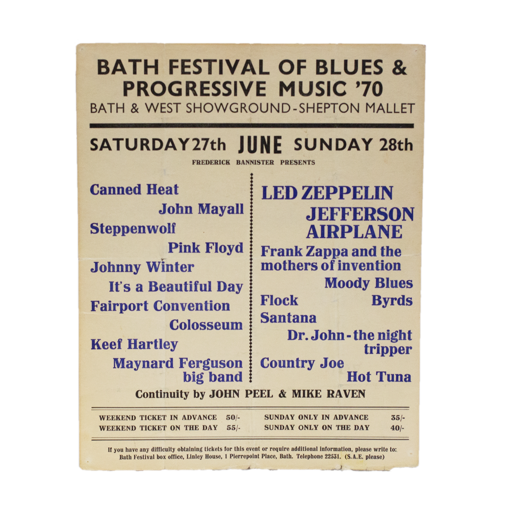 Bath Festival of Blues and Progressive Music -- [Program & Handbill]