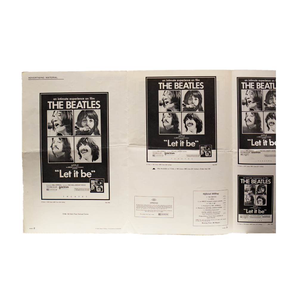 The Beatles -- Pressbook for Let it Be Film [Ephemera Other]