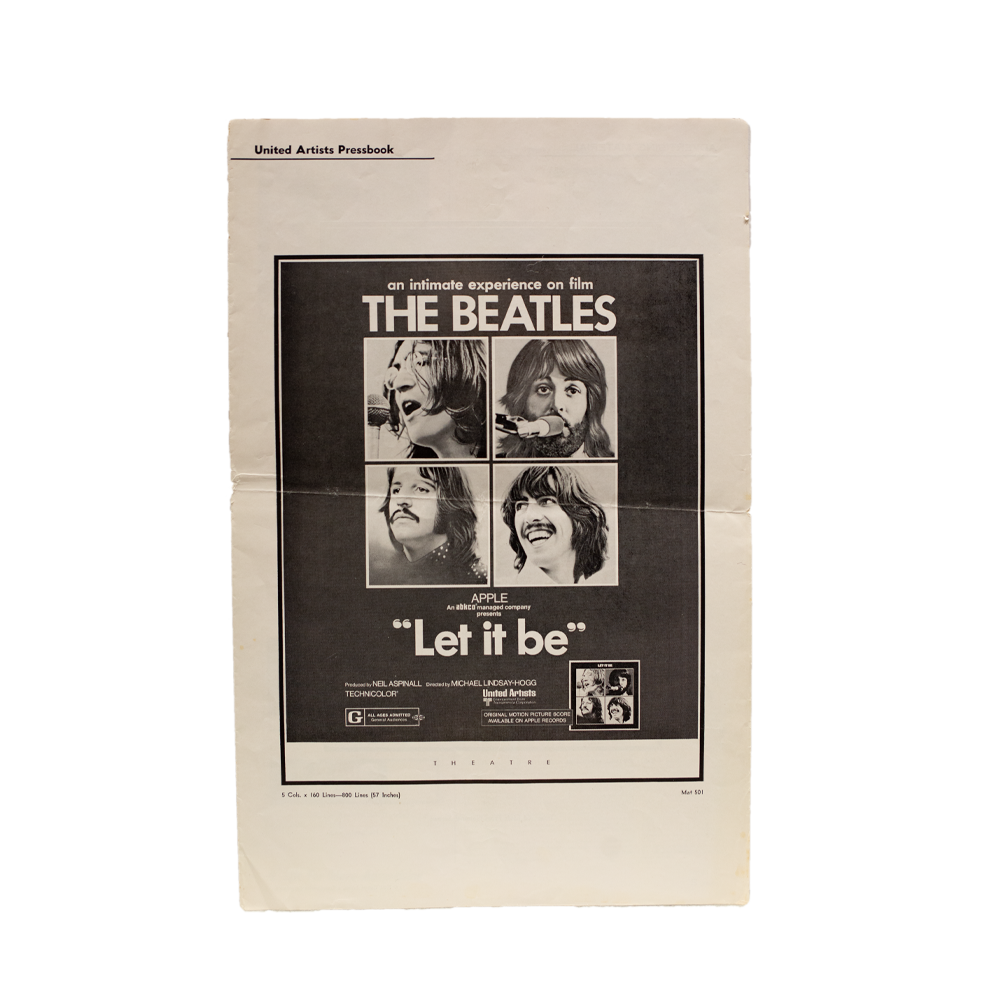The Beatles -- Pressbook for Let it Be Film [Ephemera Other]