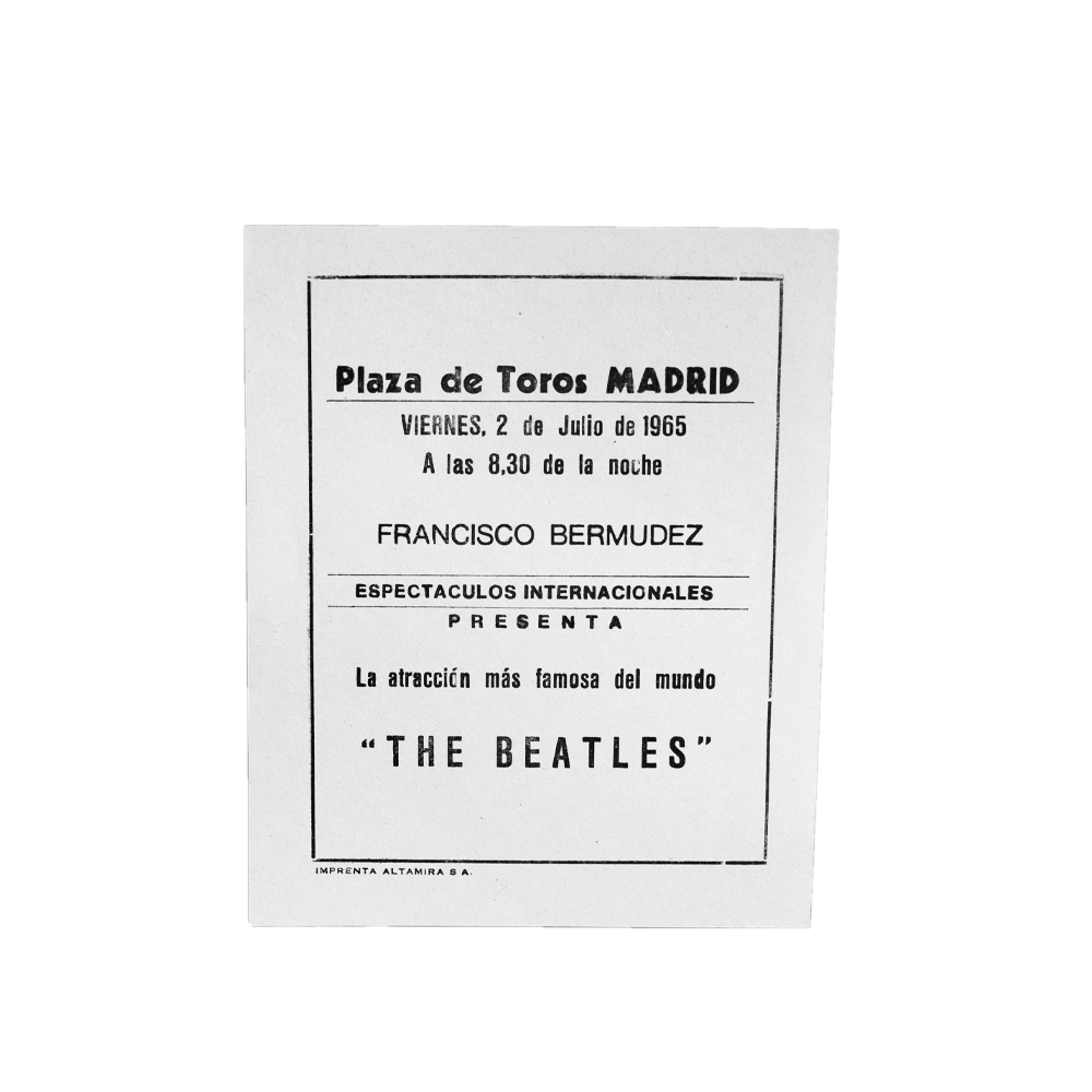 The Beatles -- Madrid 1965 [Handbill]