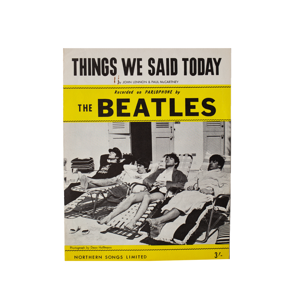 The Beatles -- Things we Said Today [Sheet Music]