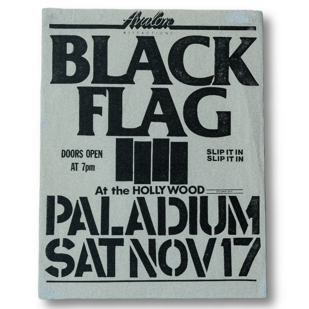 Black Flag -- Paladium 1984 [Handbill]