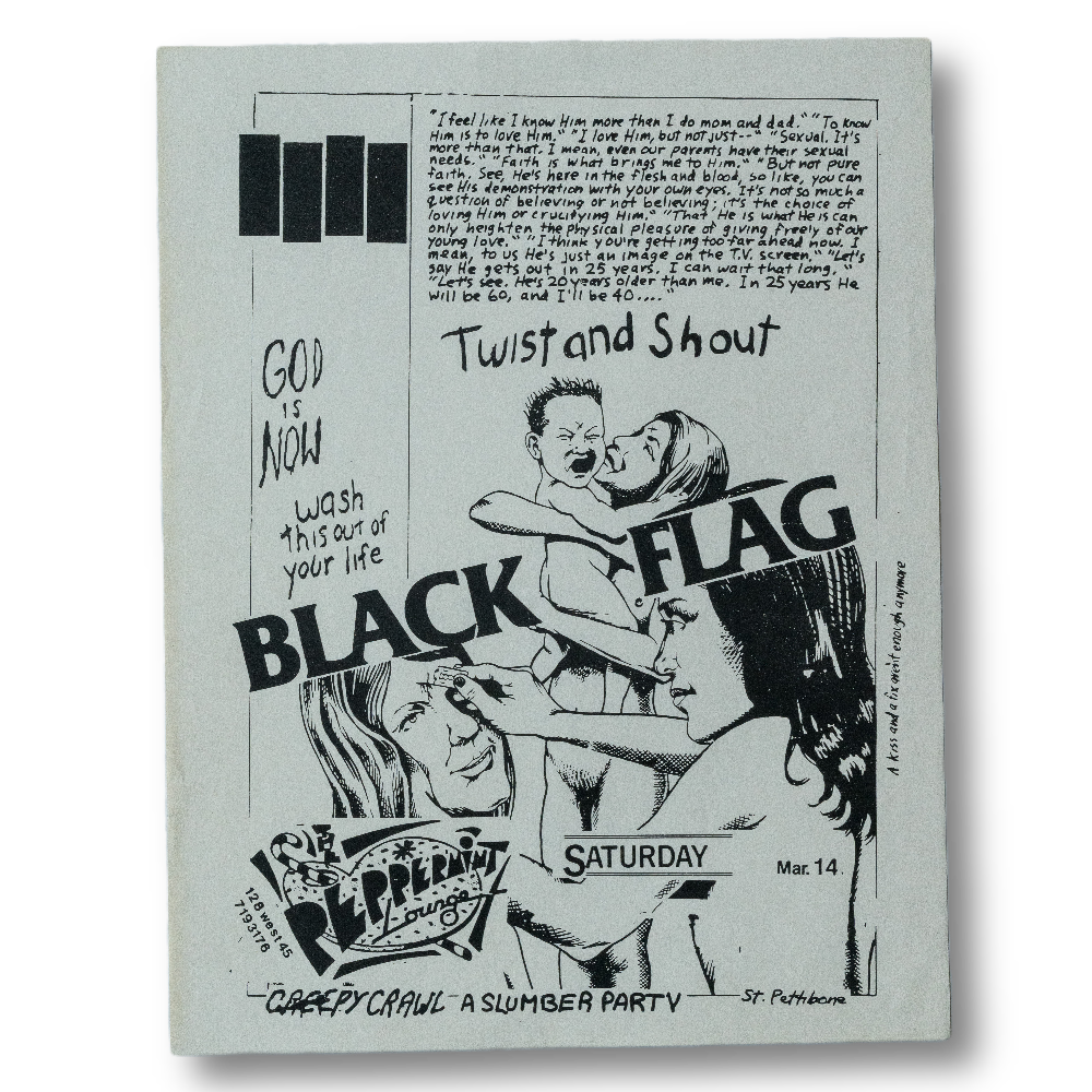 Black Flag -- Peppermint Lounge 1981 [Handbill]