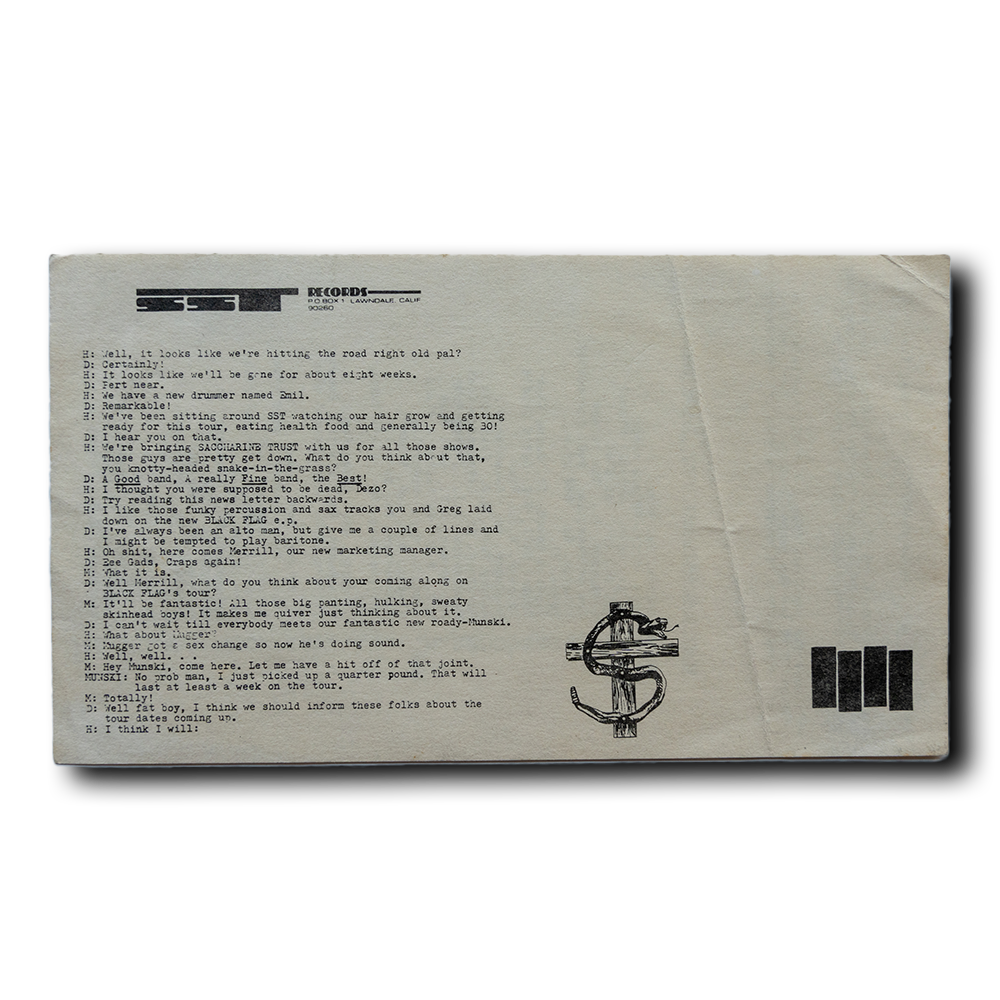 Black Flag -- 1982 Tour Dates [Miscellaneous Ephemera]