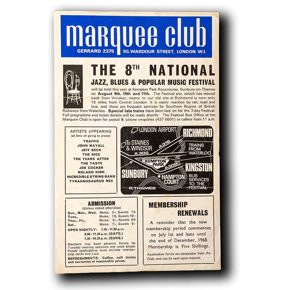 Marquee Club -- [Handbill]