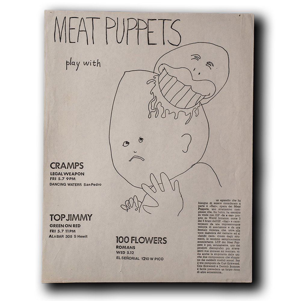 Meat Puppets --May 1982 Concert Dates [Handbill]