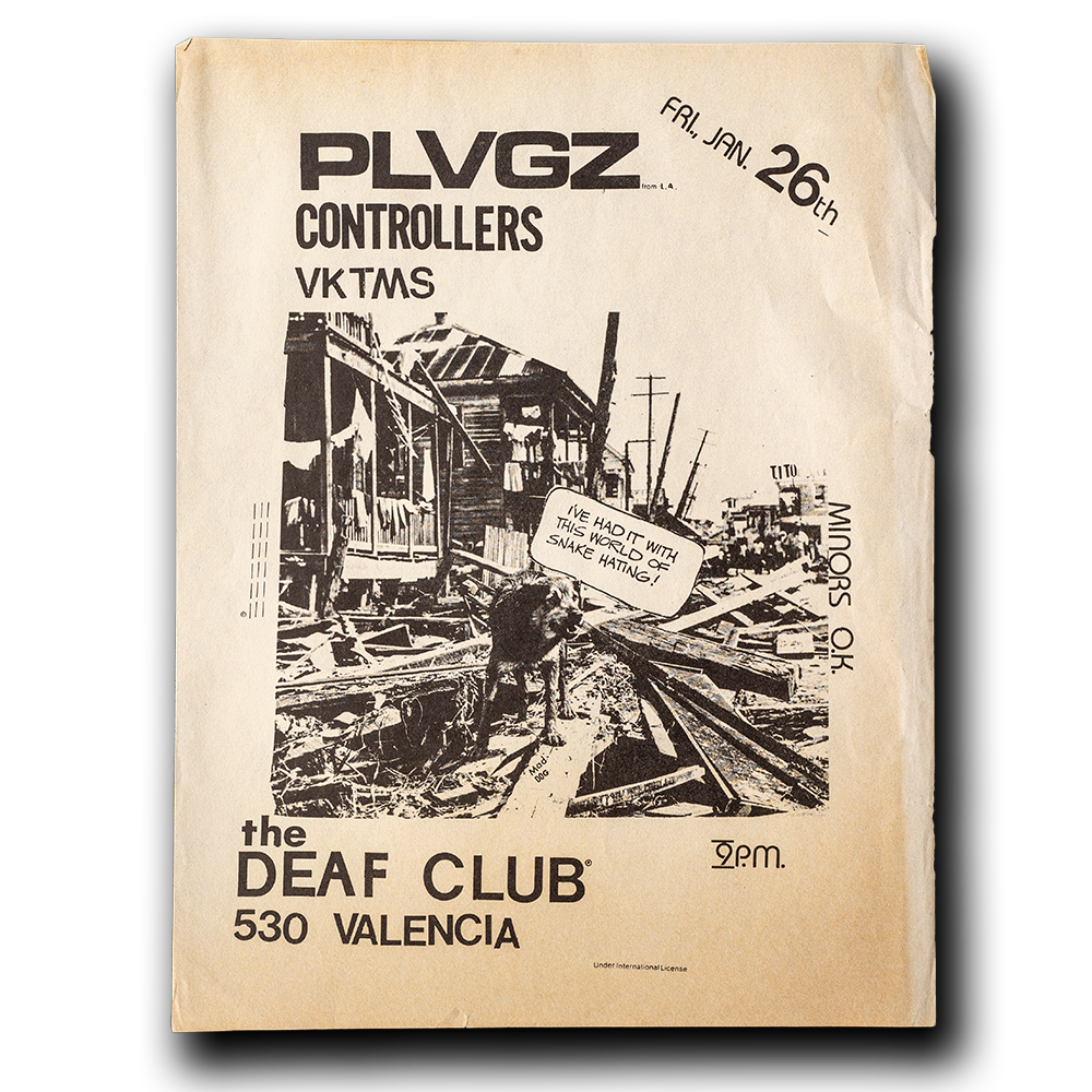 PLVGZ -- The Deaf Club [Handbill]
