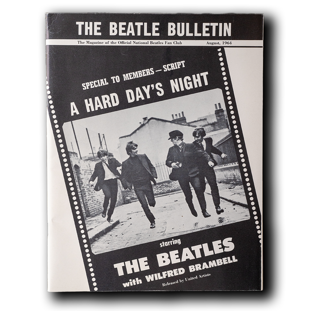 The Beatles Fan Club Bulletin -- A Hard Day’s Night script [Ephemera Other]