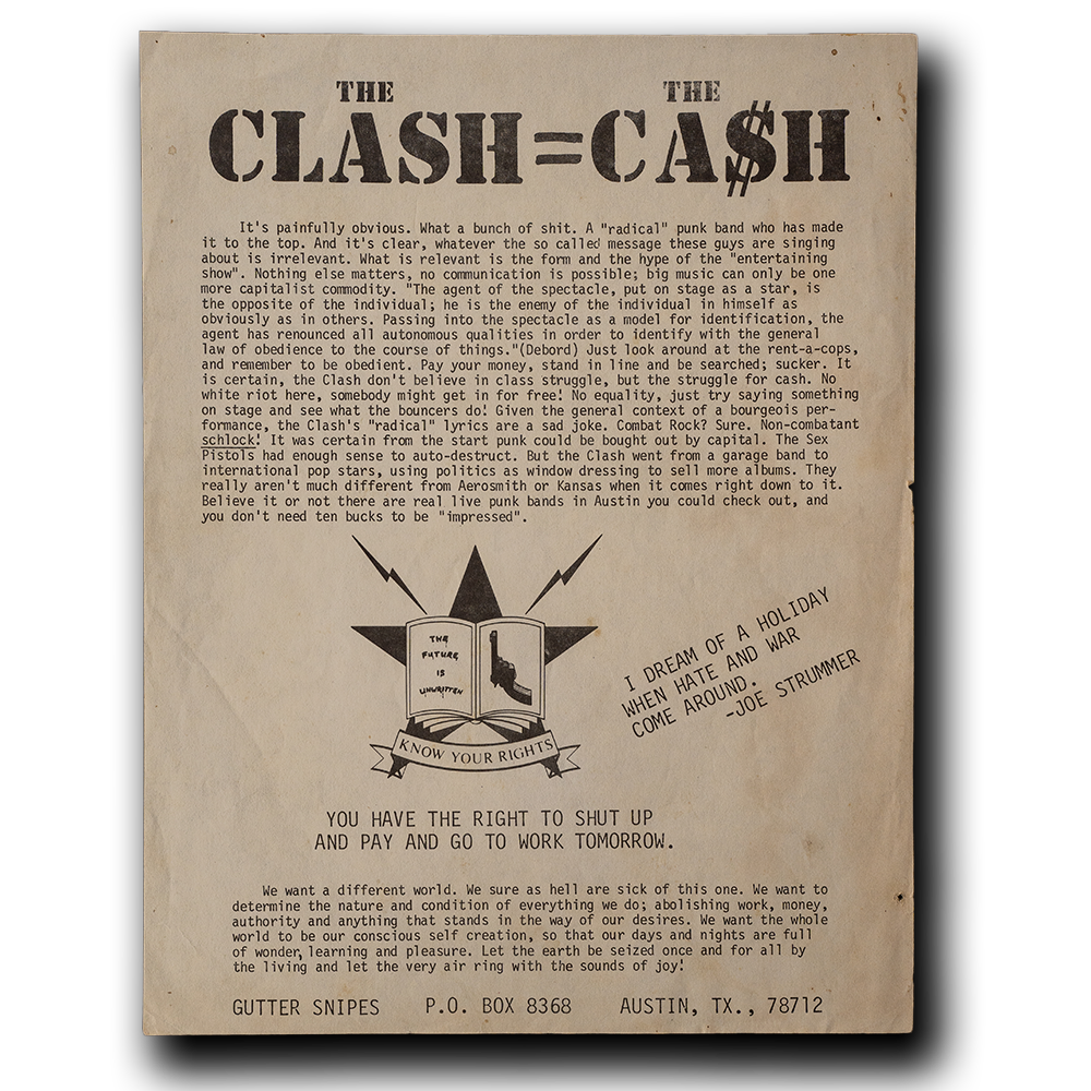 Clash, The -- [Handbill]