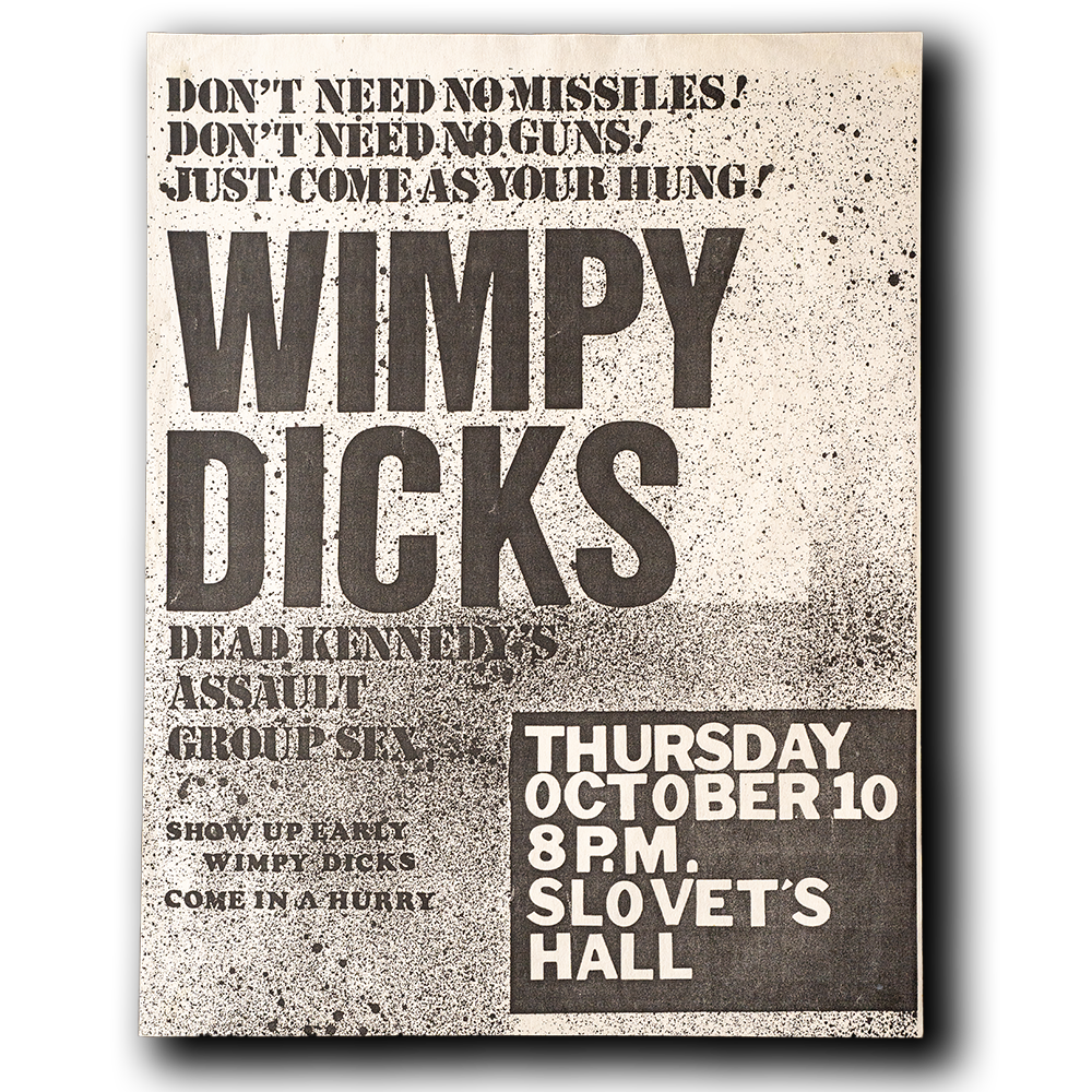 Wimpy Dicks -- 1985 [Handbill]