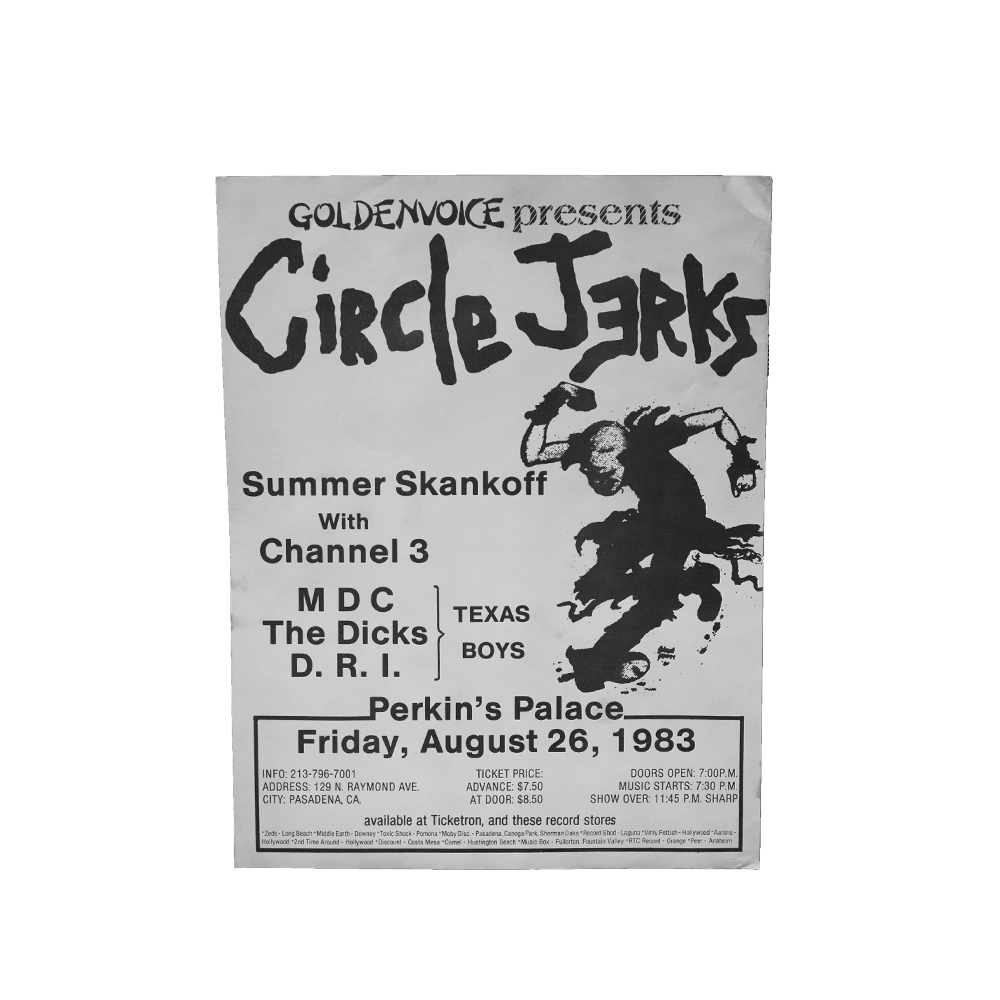 Circle Jerks -- Summer Skankoff 1983 [Handbill]
