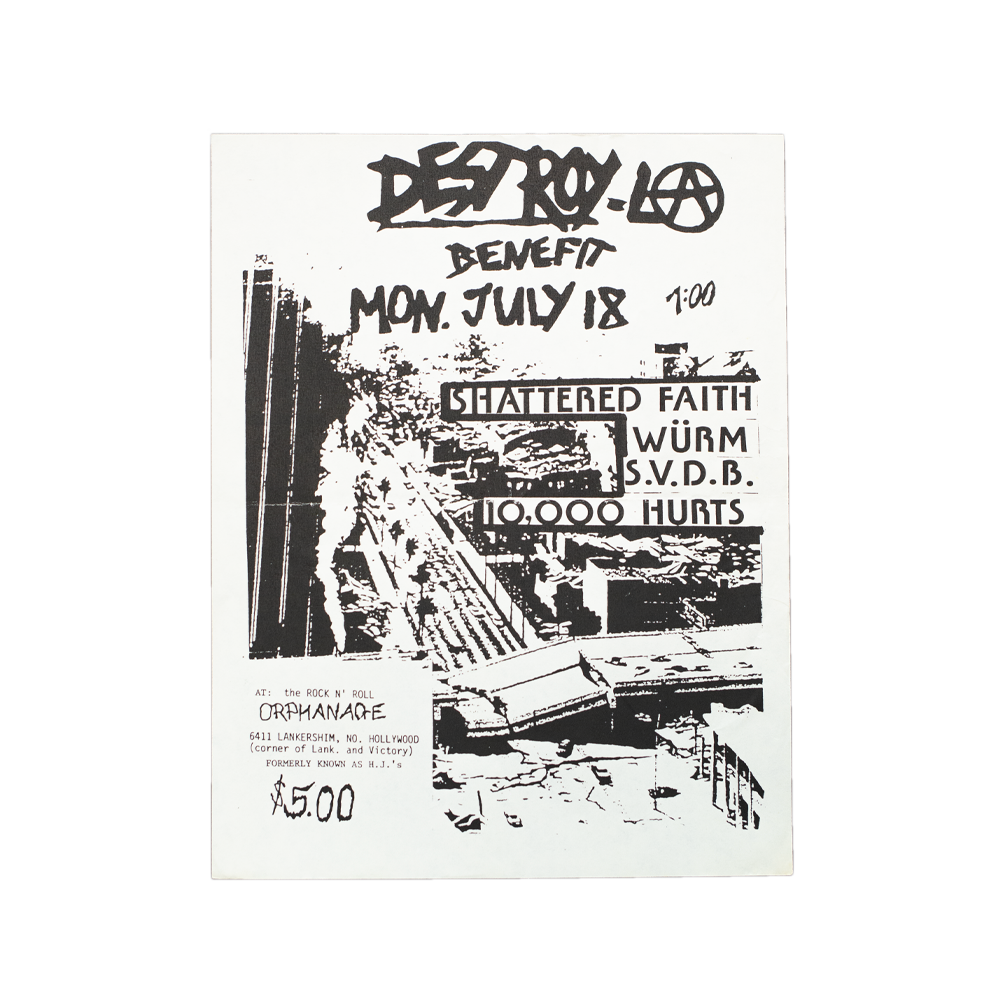 Destroy LA -- The Orphanage [Handbill]