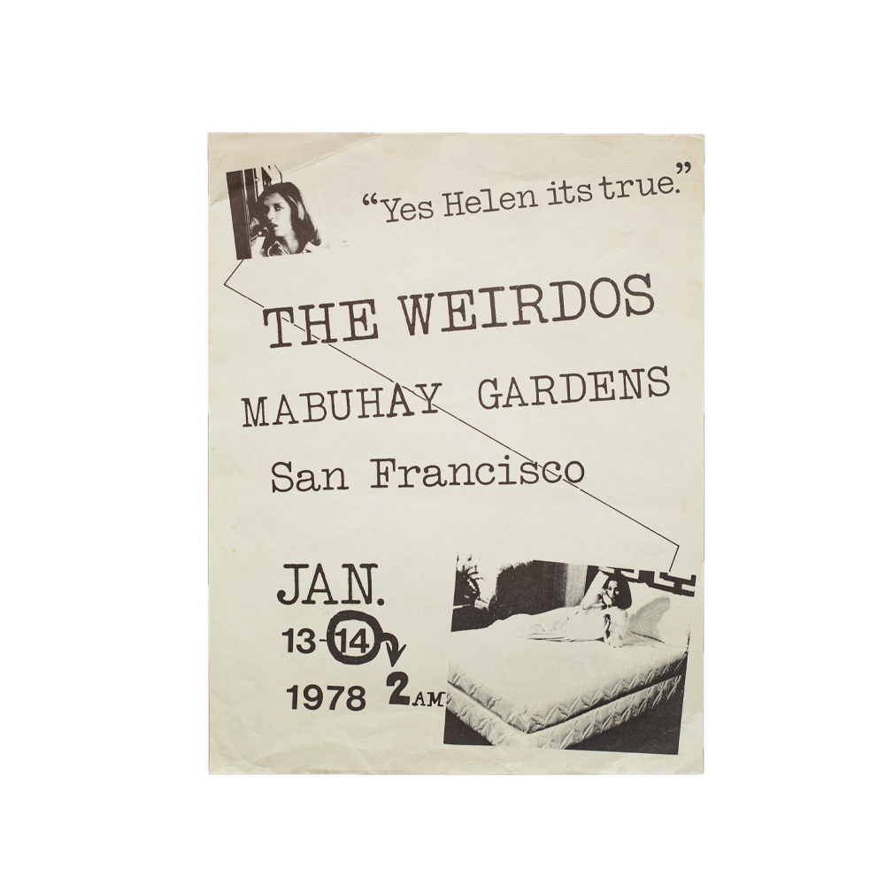 Weirdos -- Mabuhay Gardens [Handbill]