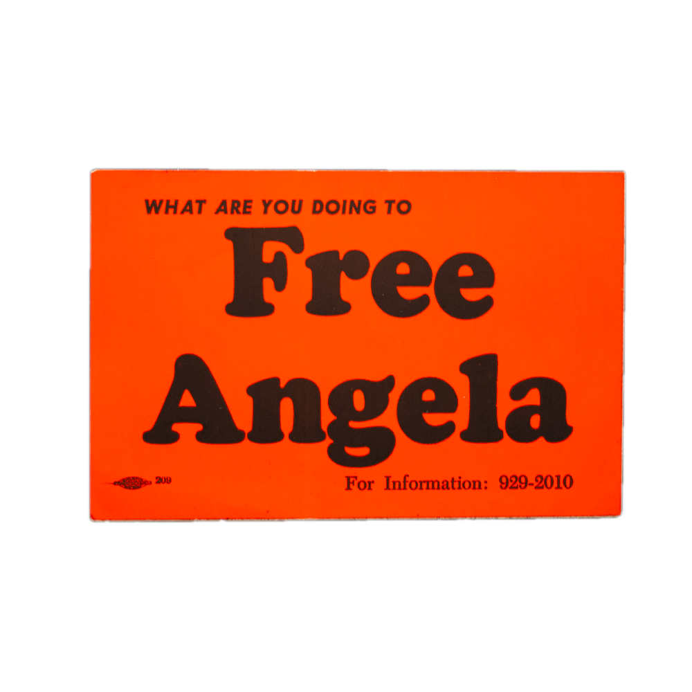 Free Angela -- Sticker [Counterculture Ephemera