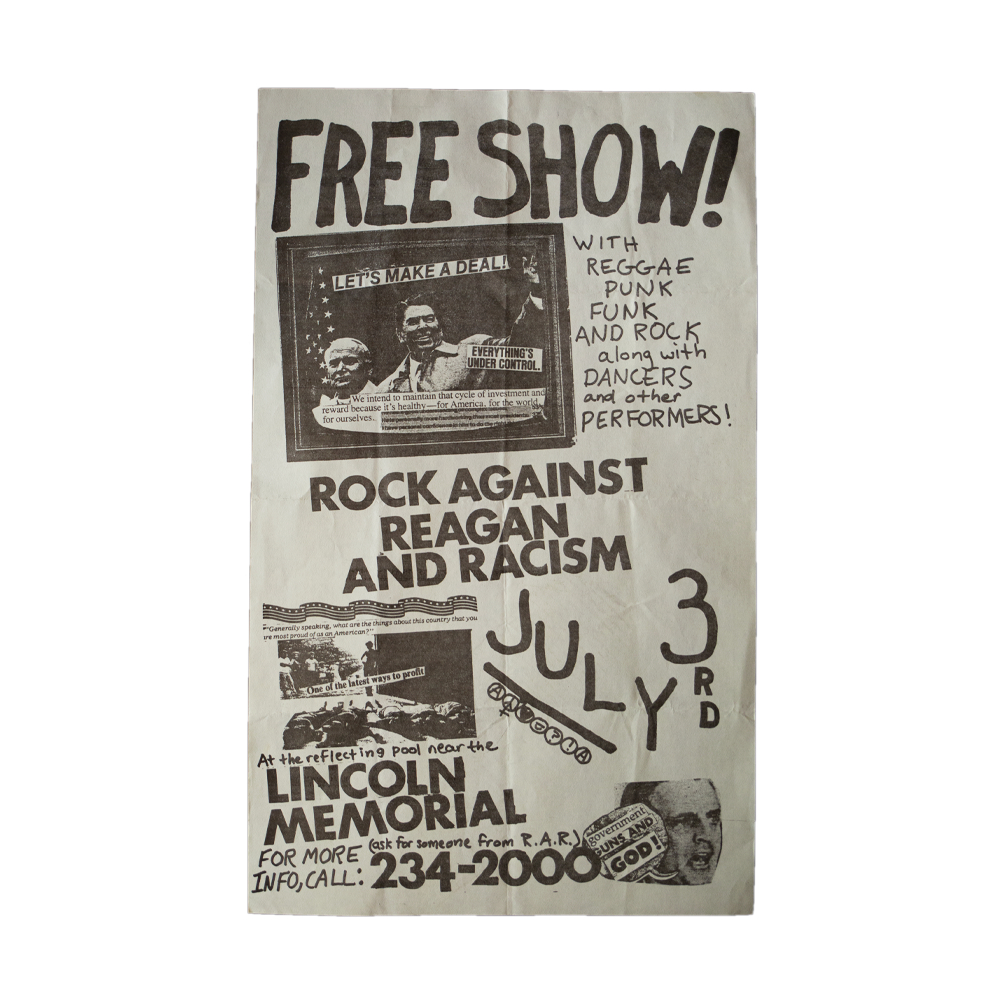 Rock Against Racism -- July 1982 [Handbill]