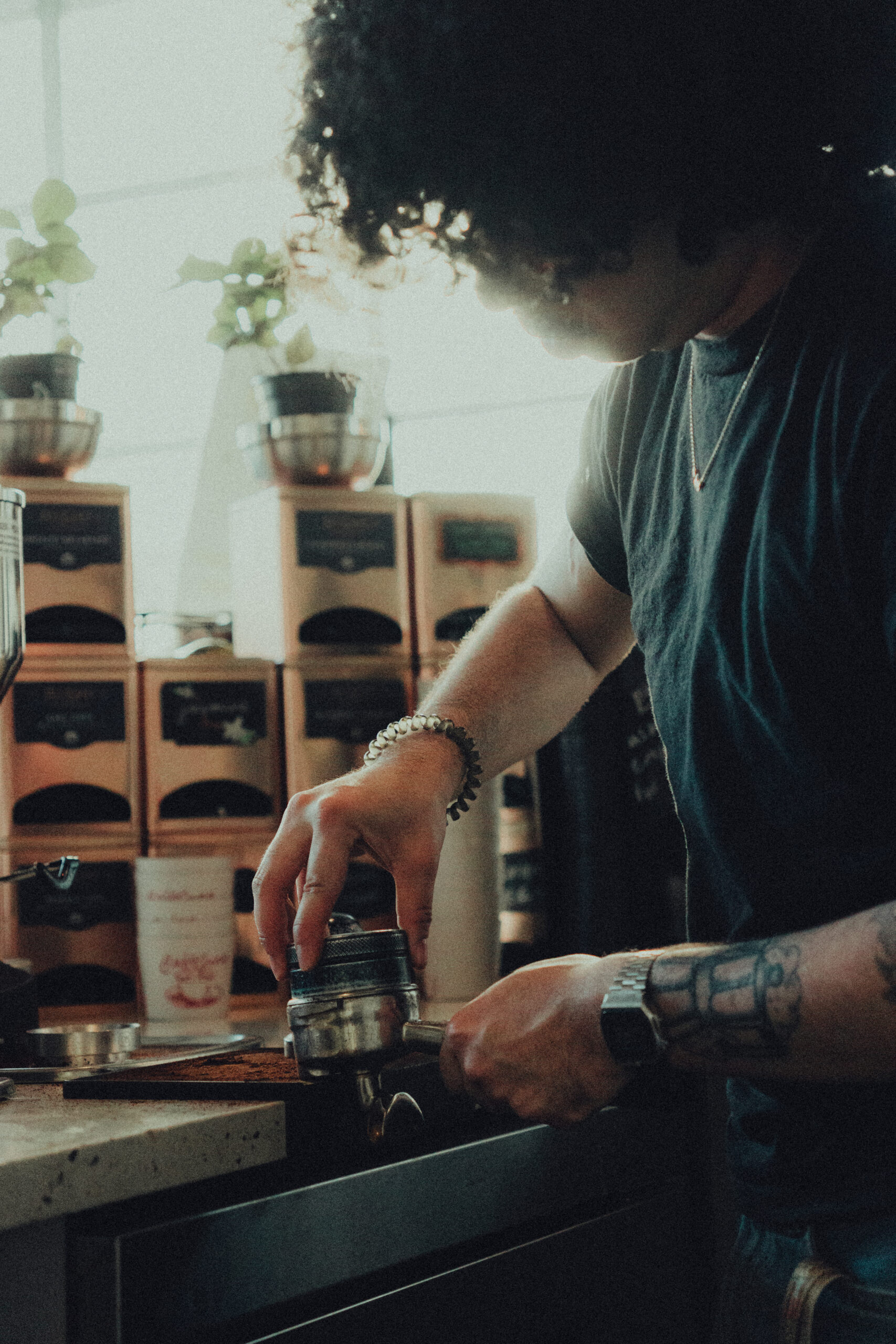 Coffee being prepared at Bynx
